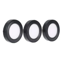 3-Light LED Black Puck Light Kit 8 3-Light LED Black Puck Light Kit -Lamp Parts black commercial electric puck lights 21353nvkit bk a0 1000