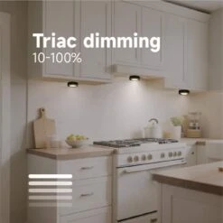 Plug-In 3-Light Black Dimmable Color Changing Integrated LED 5CCT Under Cabinet Puck Light With J-box -Lamp Parts black commercial electric puck lights 22343kitj5 bk 1f 1000