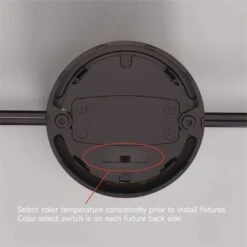 Plug-In 3-Light Black Dimmable Color Changing Integrated LED 5CCT Under Cabinet Puck Light With J-box -Lamp Parts black commercial electric puck lights 22343kitj5 bk 76 1000