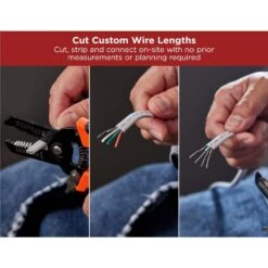 Black & Decker Push Wire White 25 Ft. LED Connector Cord Jumper Wire For Under Cabinet Lighting, Flat 5/16 In. Or 8mm Cable -Lamp Parts black decker under cabinet lighting accessories leduc25jump4wr 4f 1000