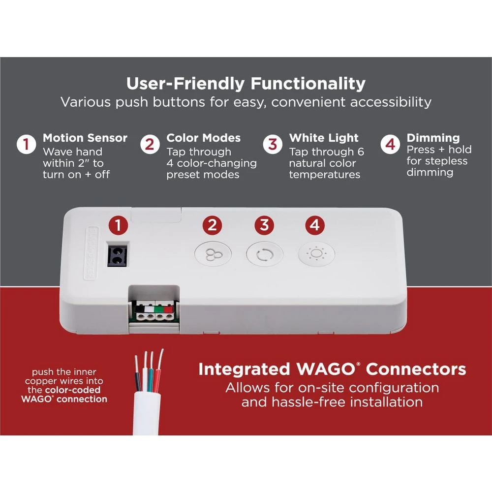 Black & Decker Push Wire White, LED, Voice Remote Control, Works With Alexa, Apple Home, Google Home, 1 EA 5 Black & Decker Push Wire White, LED, Voice Remote Control, Works With Alexa, Apple Home, Google Home, 1 EA - Image 3