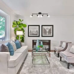 Modern 2 Ft. Black Fixed Track Track Lighting Rail 1-Pack -Lamp Parts black ekieudl track lighting rails 27e159ph003 4f 1000