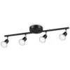 Modern 2 Ft. Black Fixed Track Track Lighting Rail 1-Pack -Lamp Parts black ekieudl track lighting rails 27e159ph003 64 1000