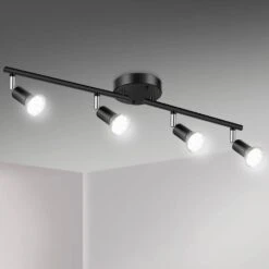 Flexible 2 Ft. Black Track Fixed Track Lighting Rail 1-Pack -Lamp Parts black ekieudl track lighting rails 27e160ph003 c3 1000