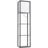 64 In. Black Dimmable Modern Standard Plus Floor Lamps With Shelves For Living Room Bedroom Office -Lamp Parts black floor lamps hd400kcjdhs 64 1000