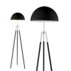 67 In. Black Tripod Floor Lamp For Living Room With Arc Lamp Shade, Vintage Standing Lamps With E26 Bulb Included -Lamp Parts black floor lamps lfll 68 b 64 1000