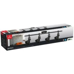 Globe Electric McKinley 4-Light Black Track Lighting LED Bulbs Included -Lamp Parts black globe electric track lighting kits 59195 44 1000