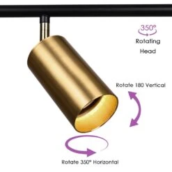 Vortex 4 Ft. Gold Fixed Track Lighting Kit -Lamp Parts black gold rrtyo track lighting kits 81010000002768 77 1000