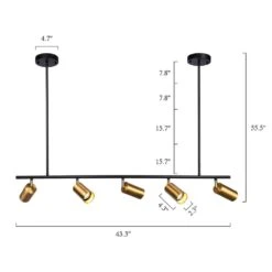 Vortex 4 Ft. Gold Fixed Track Lighting Kit -Lamp Parts black gold rrtyo track lighting kits 81010000002768 c3 1000