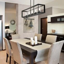 Golden Lighting Smyth 5-Light Black Linear Pendant -Lamp Parts black golden lighting pendant lights 2073 lp blk clr 31 1000