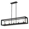 Golden Lighting Smyth 5-Light Black Linear Pendant -Lamp Parts black golden lighting pendant lights 2073 lp blk clr 64 1000