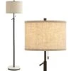 Floor Lamps 64in Black Modern 1 Bulb, Adjustable Height Standard Floor Lamp For Living Room With Fabric Drum Shade -Lamp Parts black gtclighting floor lamps w 1fl 033a 64 1000