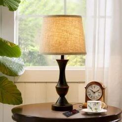 22 In. Black Bedside Touch Table Lamps With USB C Plus A Ports, 3 Way Dimmable For Bedroom, Living Room. -Lamp Parts black gtclighting table lamps w 2tl 73008a 31 1000