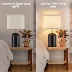 18 In. Modern Touch Control Table Lamps (Set Of 2)2 USB Ports 3-Way Dimmable Black Nightst LampFabric Shade 11 18 In. Modern Touch Control Table Lamps (Set Of 2)2 USB Ports 3-Way Dimmable Black Nightst LampFabric Shade -Lamp Parts black gtclighting table lamps w 2tl 74008g 66 1000