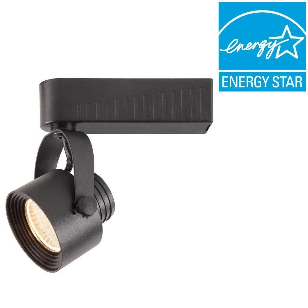 Black Dimmable LED Gimbal Track Lighting Fixture 4 Black Dimmable LED Gimbal Track Lighting Fixture - Image 2