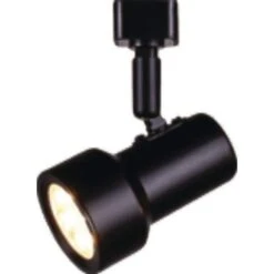 1-Light Black Integrated LED Linear Track Lighting Mini Step Head -Lamp Parts black hampton bay track lighting heads 813770 4f 1000