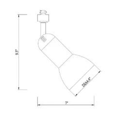 1-Light Black Linear Track Lighting R30/PAR30 Large Step Head -Lamp Parts black hampton bay track lighting heads 813800 d4 1000