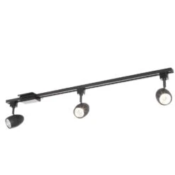 39.37 In. 3-Light Black Dimmable LED Track Lighting Kit -Lamp Parts black hampton bay track lighting kits 16033kitv bk a0 1000