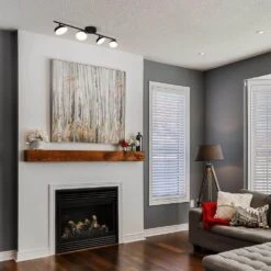 2.6 Ft. 4-Lights Black Integrated LED Fixed Track Lighting Kit -Lamp Parts black hampton bay track lighting kits 23055 003 31 1000