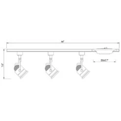 4 Ft. 3-Light Black Retro Linear Track Lighting Kit -Lamp Parts black hampton bay track lighting kits 813840 d4 1000