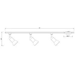 4 Ft. 3-Light Black Integrated LED Linear Track Lighting Kit With Medium Step Heads -Lamp Parts black hampton bay track lighting kits 813870 d4 1000