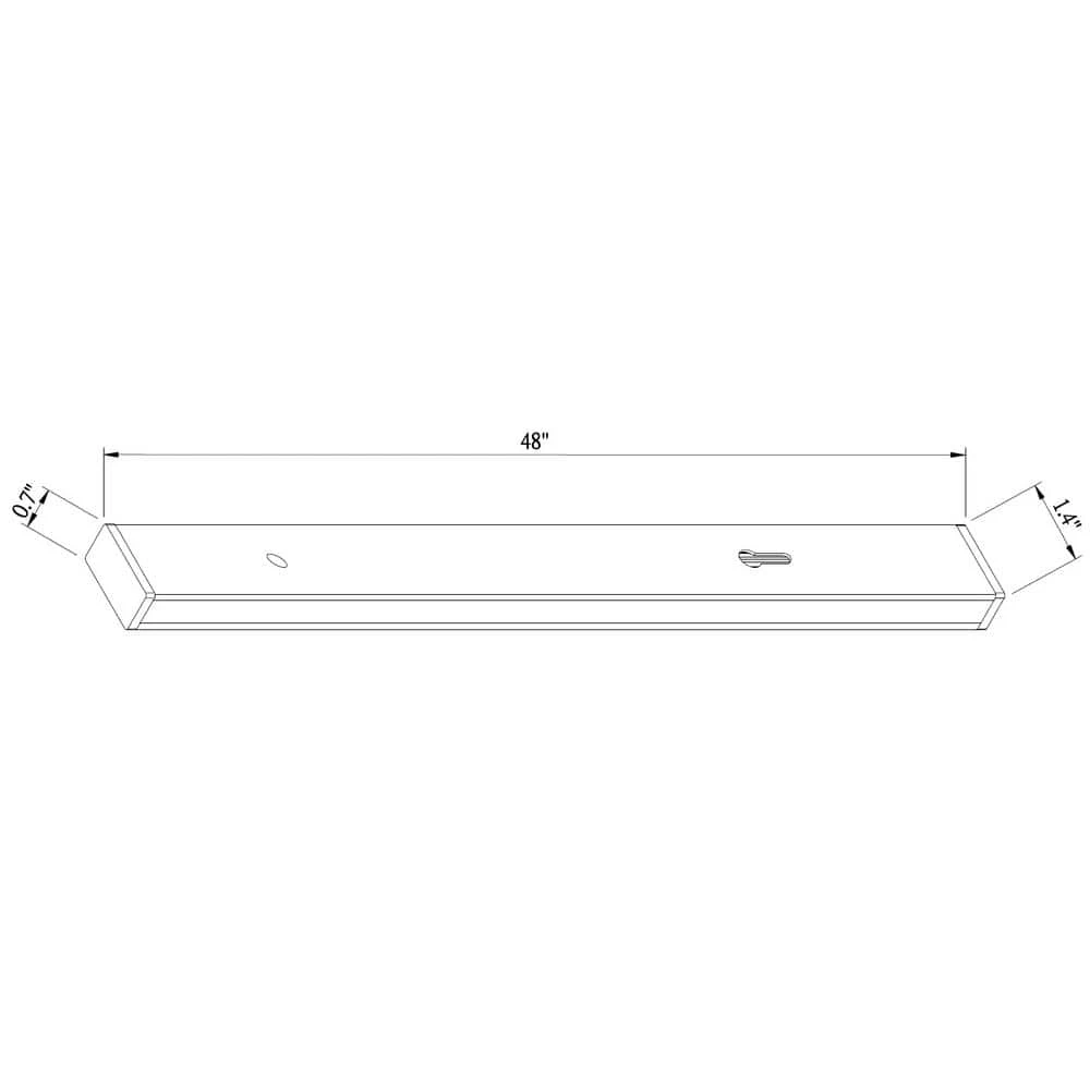 4 Ft. 2400-Watt Black Linear Track Lighting Rail Section 4 4 Ft. 2400-Watt Black Linear Track Lighting Rail Section - Image 2