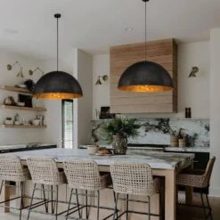 PCover 31.5 In. Oversize Lighting 3-Light Balck Farmhouse Dome Pendant Light Industrial Gold Leaf Island Ceiling Light 23 PCover 31.5 In. Oversize Lighting 3-Light Balck Farmhouse Dome Pendant Light Industrial Gold Leaf Island Ceiling Light -Lamp Parts black huoku pendant lights pd1047261 31 1000