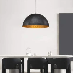 PCover 31.5 In. Oversize Lighting 3-Light Balck Farmhouse Dome Pendant Light Industrial Gold Leaf Island Ceiling Light 15 PCover 31.5 In. Oversize Lighting 3-Light Balck Farmhouse Dome Pendant Light Industrial Gold Leaf Island Ceiling Light -Lamp Parts black huoku pendant lights pd1047261 40 1000