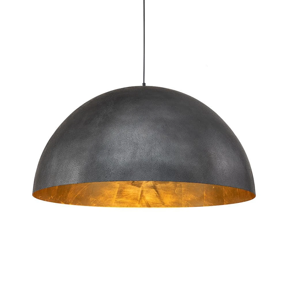 PCover 31.5 In. Oversize Lighting 3-Light Balck Farmhouse Dome Pendant Light Industrial Gold Leaf Island Ceiling Light 3 PCover 31.5 In. Oversize Lighting 3-Light Balck Farmhouse Dome Pendant Light Industrial Gold Leaf Island Ceiling Light