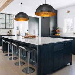 PCover 31.5 In. Oversize Lighting 3-Light Balck Farmhouse Dome Pendant Light Industrial Gold Leaf Island Ceiling Light 16 PCover 31.5 In. Oversize Lighting 3-Light Balck Farmhouse Dome Pendant Light Industrial Gold Leaf Island Ceiling Light -Lamp Parts black huoku pendant lights pd1047261 a0 1000