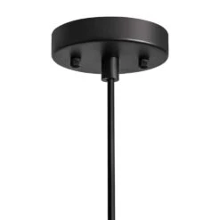 PCover 1-Light 31.5 In.W Black Pendant Light Industrial Kitchen Cone Barn Hanging Light With Gold Foil Accent -Lamp Parts black huoku pendant lights pd1071251 66 1000