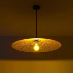 PCover 1-Light 31.5 In.W Black Pendant Light Industrial Kitchen Cone Barn Hanging Light With Gold Foil Accent -Lamp Parts black huoku pendant lights pd1071251 d4 1000