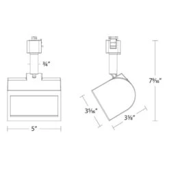 Ocularc 3020-Watt Black Integrated LED 5CCT Fixed Track Hardwired Track Lighting Round Back Head J Track Head -Lamp Parts black j track wac lighting track lighting heads j 3020w cs bk 4f 1000