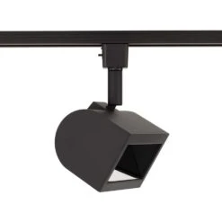 Ocularc 3020-Watt Black Integrated LED 5CCT Fixed Track Hardwired Track Lighting Round Back Head L Track Head