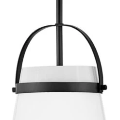 Tori Convertible Black + Cased Opal Glass Pendant Light -Lamp Parts black lark pendant lights 83057bk 1f 1000