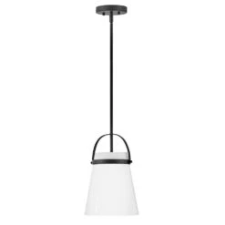 Tori Convertible Black + Cased Opal Glass Pendant Light -Lamp Parts black lark pendant lights 83057bk c3 1000