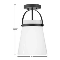 Tori Convertible Black + Cased Opal Glass Pendant Light -Lamp Parts black lark pendant lights 83057bk fa 1000
