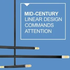 Millie 6-Light Black Convertible Linear Pendant Light -Lamp Parts black lark pendant lights 83195bk d4 1000