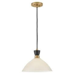 Simon 1-Light Black Cone Pendant Light With Shade -Lamp Parts black lark pendant lights 83257bk co c3 1000