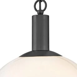 Rivi 1-Light Black Pendant Light -Lamp Parts black lark pendant lights 84287bk 1f 1000