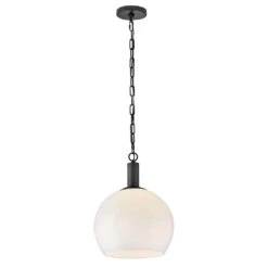 Rivi 1-Light Black Pendant Light