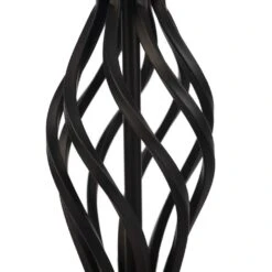 Set Of 2-Modern Table Lamps With USB Charging Ports And LED Bulbs, Black -Lamp Parts black lavish home table lamps 72 lmpst2 25 usb fa 1000