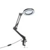 27.8 In. Black LED Magnifier Desk Lamp 8x Magnifying Glass With Light Swing Arm Desk Table Light USB Reading Lamps -Lamp Parts black lukyamzn desk lamps sa11 427b070 64 1000