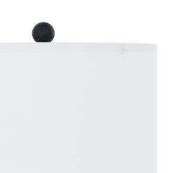 24 In. Black Vintage Dimmable Resin Bedroom Living Room Bedside Desk Nightstand Table Lamps USB Port (Set Of 2) -Lamp Parts black maxax table lamps t189 bk 44 1000