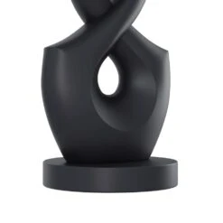 24 In. Black Vintage Dimmable Resin Bedroom Living Room Bedside Desk Nightstand Table Lamps USB Port (Set Of 2) -Lamp Parts black maxax table lamps t189 bk 76 1000