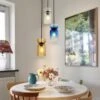 Eleanore 3-Light Modern Black Cluster Pendant Light With Multi-Color Textured Glass Shades -Lamp Parts black multi color glass rrtyo pendant lights 81010000076498 64 1000