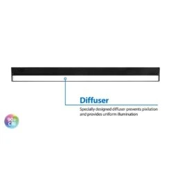 NUC-5 Series 40 In. Black Selectable LED Under Cabinet Light -Lamp Parts black nicor under cabinet bar lights nuc540sbk 77 1000