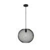 Timeless Home Kedgarr 1-Light Black Pendant With Black Mesh Shade -Lamp Parts black pendant lights lvnpn4500bk 64 1000