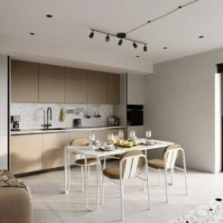 Shura Black 5-Light Plug-In Track Light With Dimmer Switch, Integrated LED Bulbs, 4 Ft Track Light Kit, 3000K 2275 Lumen -Lamp Parts black plug in vidalite track lighting kits ce1060196 31 1000