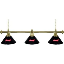 Budweiser Bow Tie 3-Light Black Billiard Light